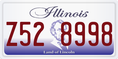 IL license plate Z528998