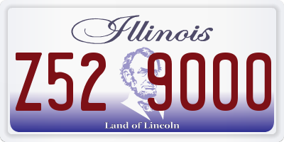 IL license plate Z529000