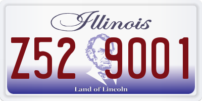 IL license plate Z529001