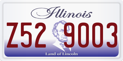 IL license plate Z529003