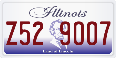 IL license plate Z529007