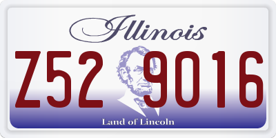 IL license plate Z529016
