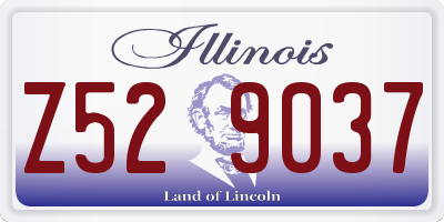 IL license plate Z529037