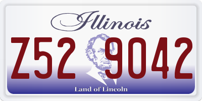 IL license plate Z529042