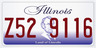 IL license plate Z529116