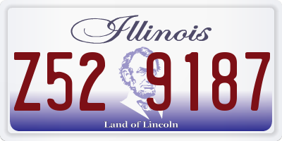 IL license plate Z529187