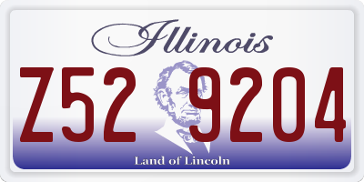 IL license plate Z529204