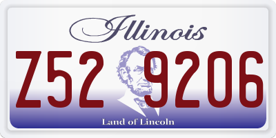 IL license plate Z529206