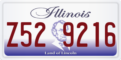 IL license plate Z529216