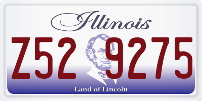 IL license plate Z529275