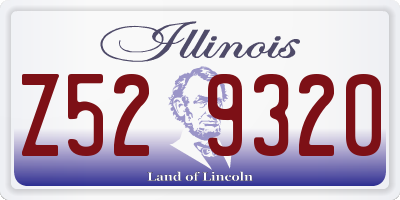 IL license plate Z529320
