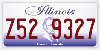 IL license plate Z529327