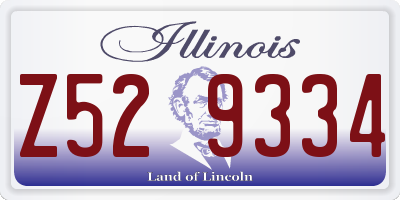IL license plate Z529334