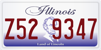 IL license plate Z529347