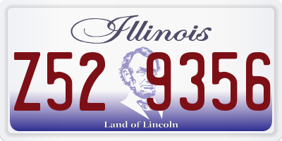 IL license plate Z529356