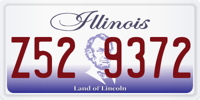 IL license plate Z529372