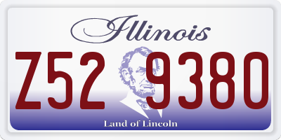 IL license plate Z529380