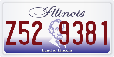 IL license plate Z529381