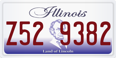 IL license plate Z529382