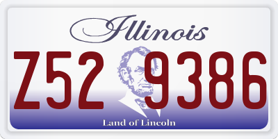 IL license plate Z529386