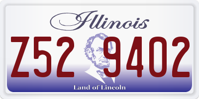 IL license plate Z529402