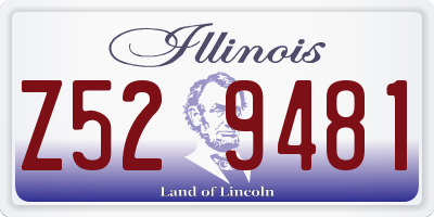 IL license plate Z529481