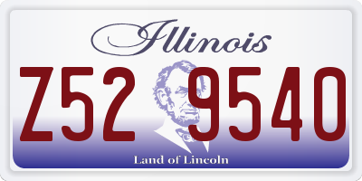 IL license plate Z529540