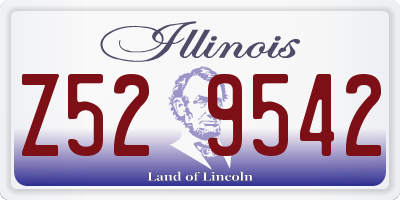 IL license plate Z529542