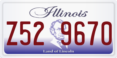 IL license plate Z529670