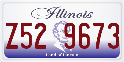 IL license plate Z529673
