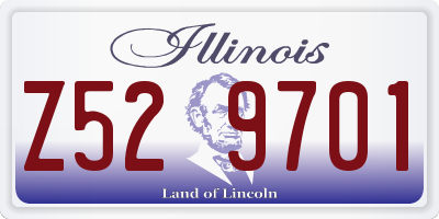 IL license plate Z529701