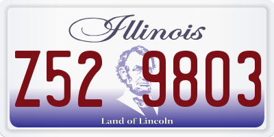 IL license plate Z529803