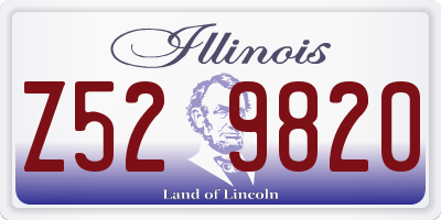 IL license plate Z529820