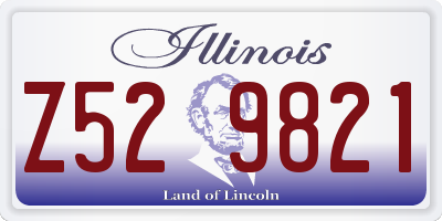 IL license plate Z529821