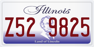 IL license plate Z529825