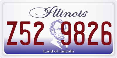 IL license plate Z529826