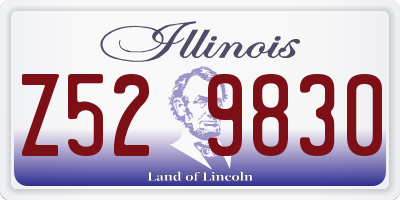 IL license plate Z529830