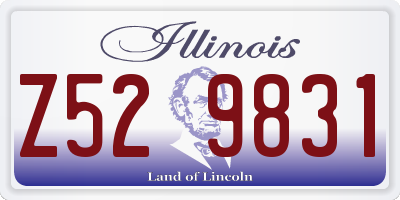 IL license plate Z529831