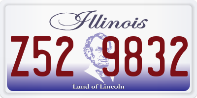 IL license plate Z529832