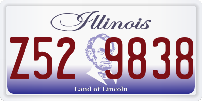 IL license plate Z529838