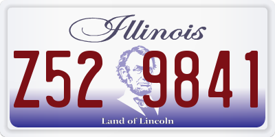 IL license plate Z529841