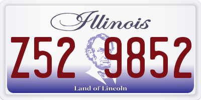 IL license plate Z529852
