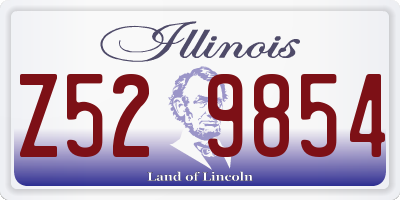 IL license plate Z529854