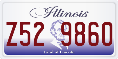 IL license plate Z529860