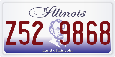 IL license plate Z529868