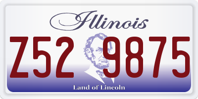 IL license plate Z529875