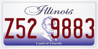 IL license plate Z529883