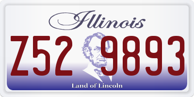 IL license plate Z529893