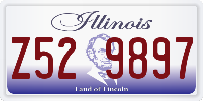 IL license plate Z529897