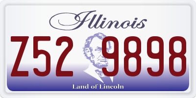 IL license plate Z529898